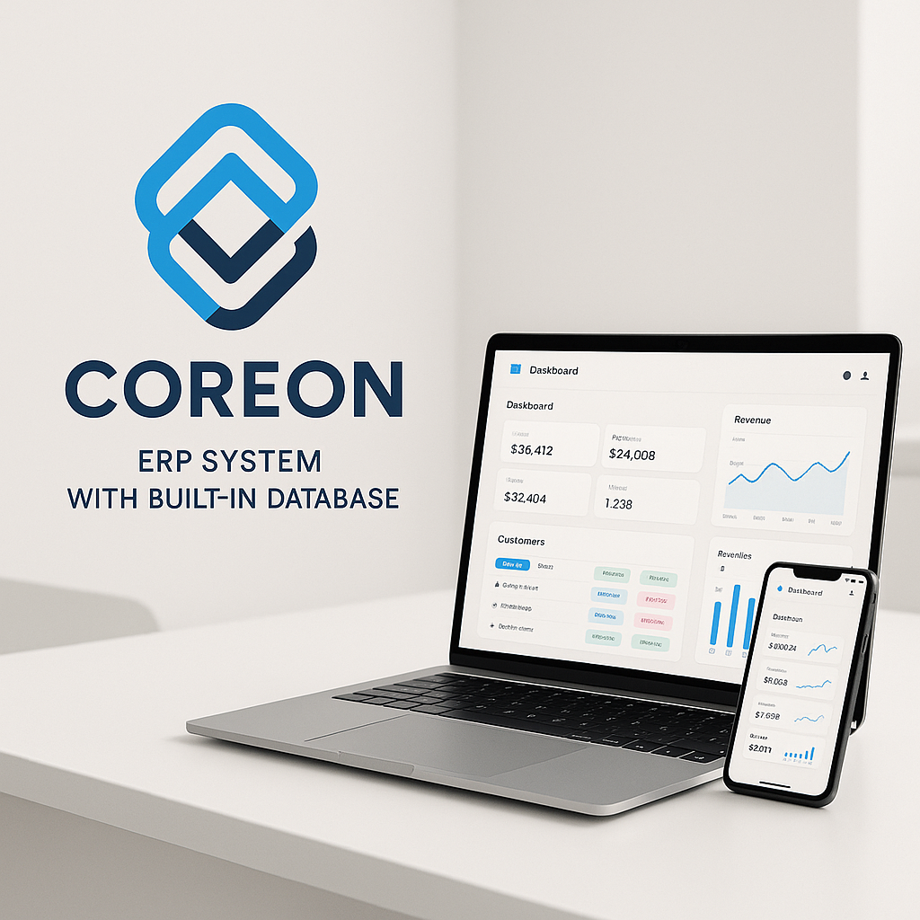 COREON ERP z wbudowaną bazą danych